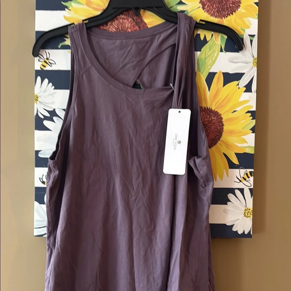 Women's Purple Sleeveless Crz Yoga Tank L - Picture 2 of 7